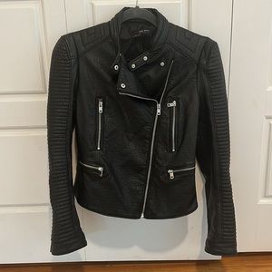 Zara faux leather moto jacket